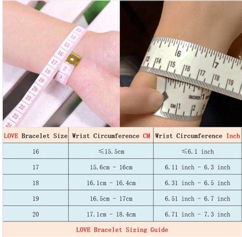 cartier love bracelet sizes|cartier size chart bracelet.